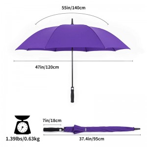 2019 purpleblue Auto open fiberglass frame custom design golf Umbrellas for women