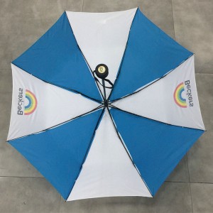 Logo Multicolor Manual Tri-fold Folding Compact Travel Rain Umbrella Strong Windproof