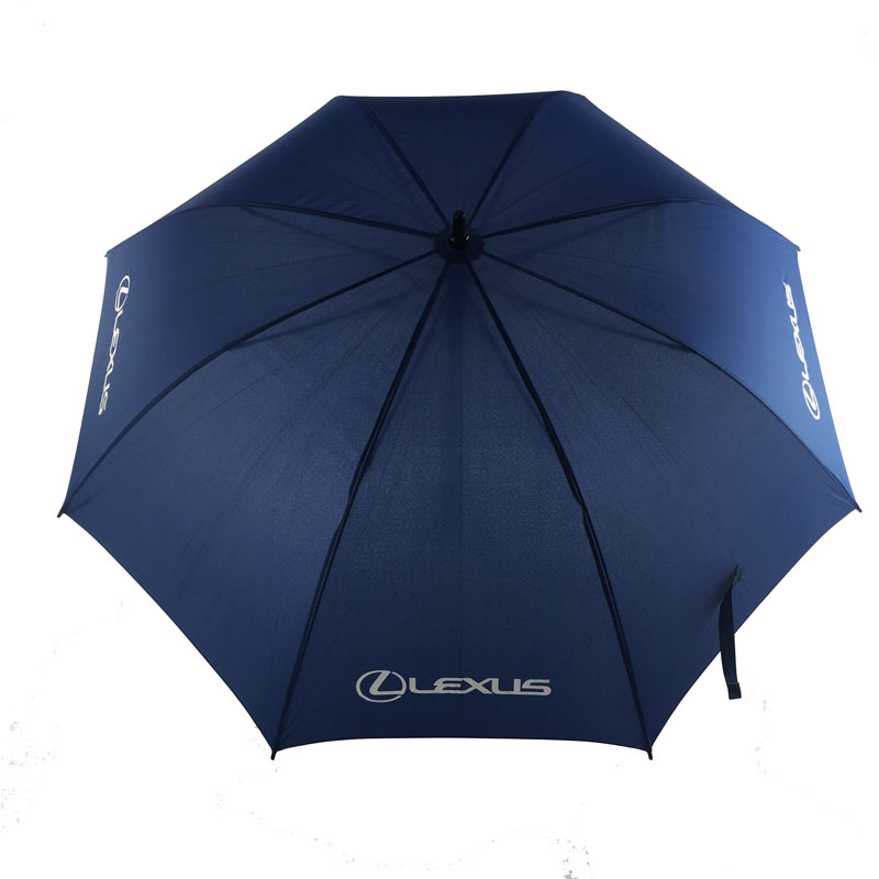 Polyester-pongee-canopy-Golf-Umbrella-Blue