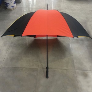 Custom Windproof Manual Open single layer golf umbrellas with logo printed Multiple Colors