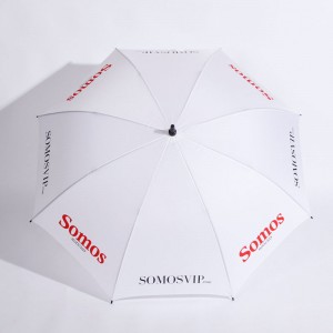 Auto Open Single Golf Umbrella Large for white color;fiber Glass golf umbrella.