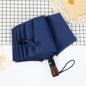 New Premium Umbrella Windproof  Large Umbrella Travel folding Umbrella with solid wooden handle