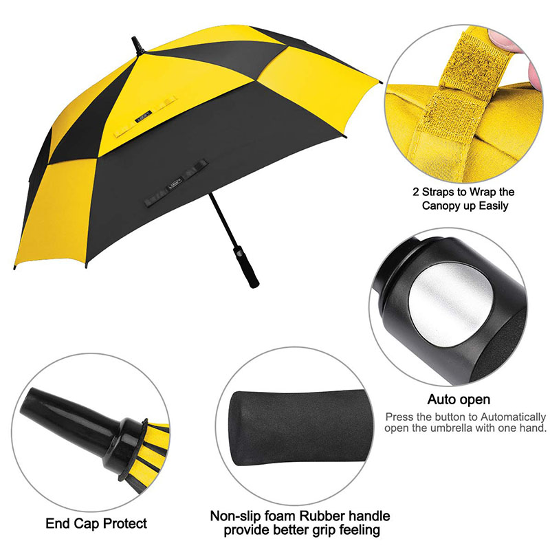 Mixed color-square-windproof-umbrella