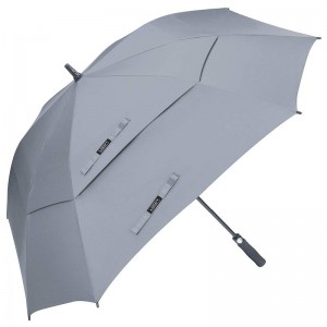 Automatic open windproof waterproof double layers sports sqaure golf umbrella for men