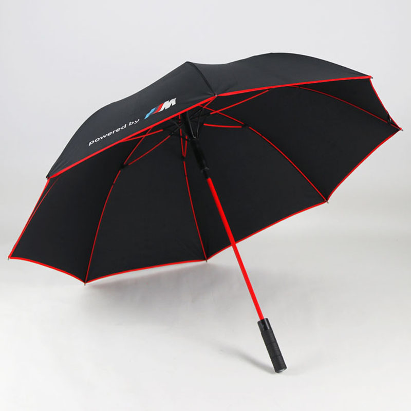 Premium Quality BMW Umbrella Golf Automatic Red Frame and Wheel handle