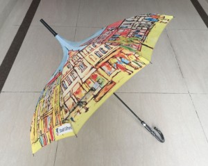 WOLUNTU® Sun UV Protection Rain Umbrella Unique New design Colorful printing Pagoda Umbrella for children kind