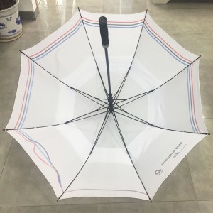 Wholesale High quality BMW Golfsport Automatic Golf Umbrella double canopy white golf umbrella, fibergalss umbrella for European tour (Custom car brand logo printing)