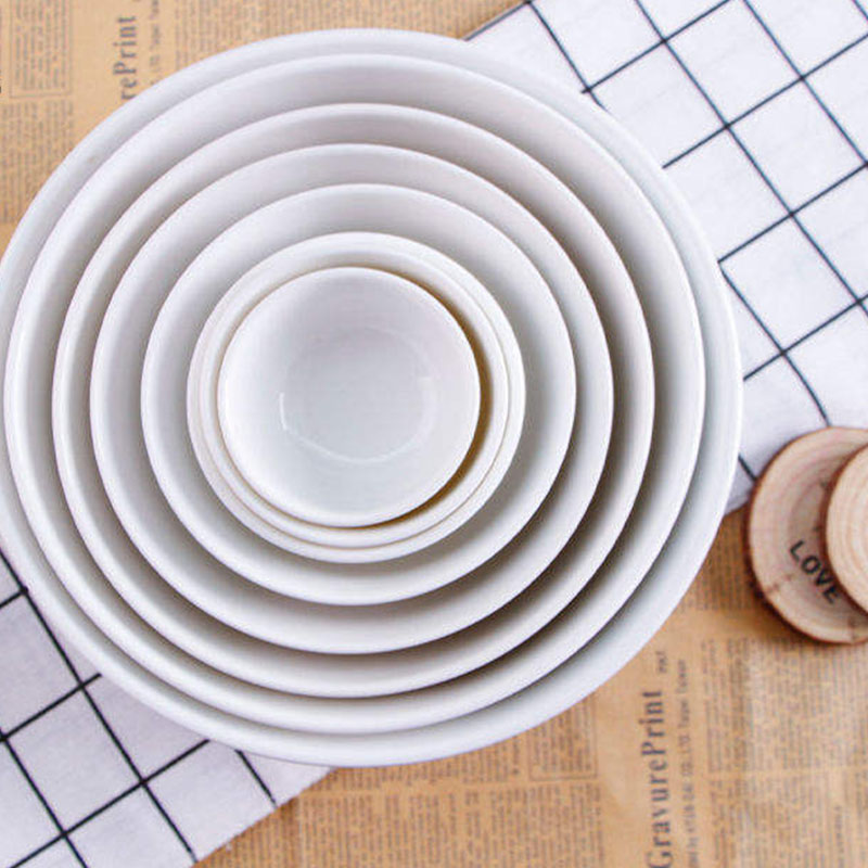 plain-white-round -porcelain dinner-rice -soup-ceramic-bowls