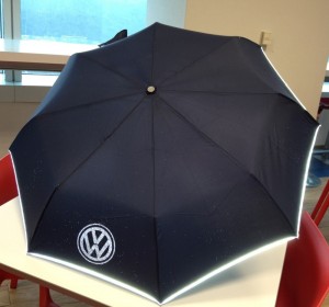 volkswagen Reflective Strip Folding Automatic Umbrella for Navy blue at WOLUNTU®