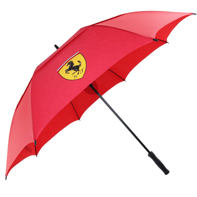 Best quality Porsche brand golf umbrella alvailable from red double layer vent for men&women