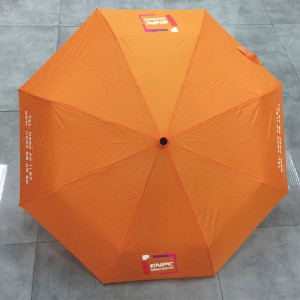 Travel Umbrella Office Auto Open Close Compact Umbrella Windproof Sun & Rain Umbrella Orange