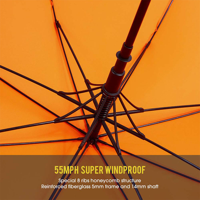 30inch-8panels-orange-Golf Umbrella