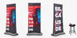 WOLUNTU® Customized Size Outdoor  Portable Roll Up Banner Display Stand Retractable Digital Banner for Advertising