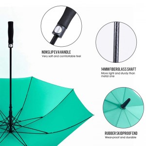 Golf Single Canopy Umbrella 60Inch Windproof  for Men Women