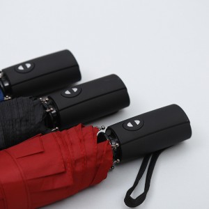 Compact red color fully automatic foldable umbrellas