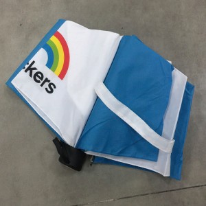 Logo Multicolor Manual Tri-fold Folding Compact Travel Rain Umbrella Strong Windproof