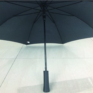 23″*8panels Automatic open walking- stick umbrella with straight real wooden handle