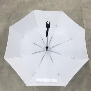 Guaranteed quality Mens Ladies Cheap Auto open auto close Small Pocket Telescope folding white Umbrella with logo printing