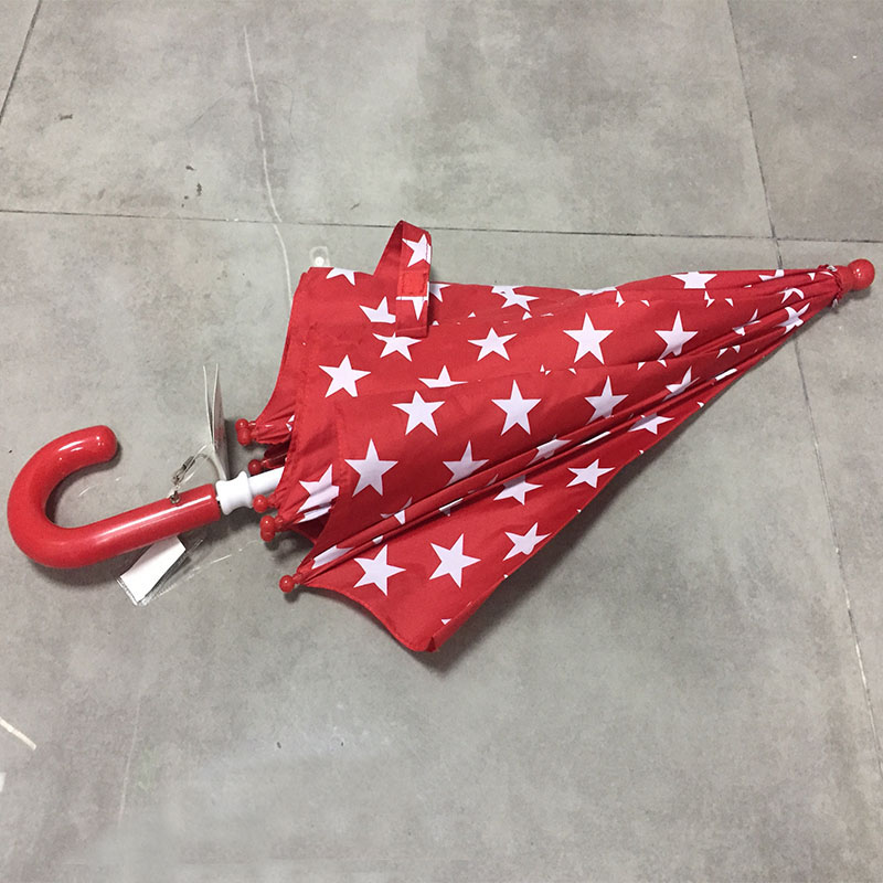 hook-plastic-Red-handle-kid-umbrella