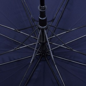 Double Canopy Layer Storm Rain Rolls Royce with Navy blue golf umbrella