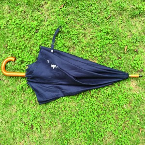 Classic Advertising promotion umbrella Auto Open Umbrella with Real Wooden Hook Handle
