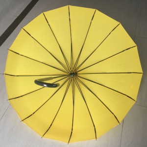 2019 High quality Stylish oriental lady love beautiful yellow straight Custom wedding pagoda umbrella wholesale