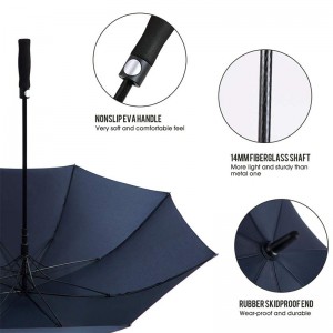 2019 New Navy blue Auto Open Waterproof golf Umbrellas for Business man