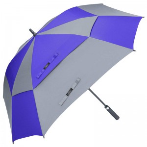 Wholesale 62inch double vented OEM custom brand promotional gifts golf square umbrellas sale