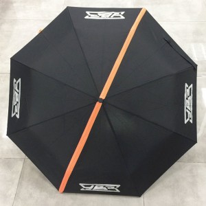 High quality custom promotional 190T pongee 42” Arc automatic open and close 3 fold umbrella 8 ribs with logo prints (Cheap chinese wholesale umbrella suppliers)