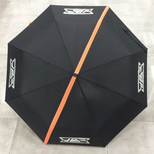 High quality custom promotional 190T pongee 42” Arc automatic open and close 3 fold umbrella 8 ribs with logo prints (Cheap chinese wholesale umbrella suppliers)