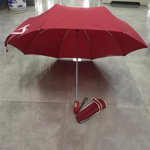 Wind Resistant Travel Compact Umbrella Custom fashion Folding Umbrella for Men Women (Red)