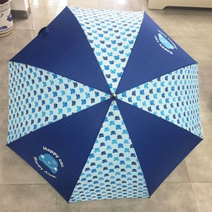 Colourful printed Art Fashion Umbrella Windproof Stick Straight Strong Rain Umbrellas for Men and Women