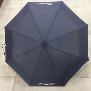 2019 Economical Standard size Windproof Travel Folding Umbrella Auto Open Close – Portable Compact Foldable umbrella Design – Navy blue