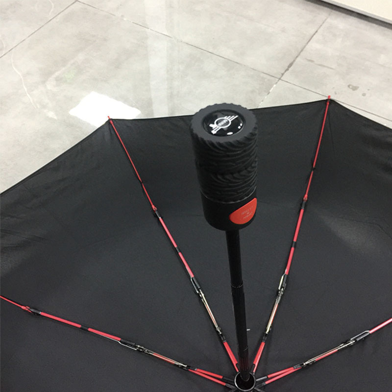 Wholesale-black-fold-umbrella-with red-ribs
