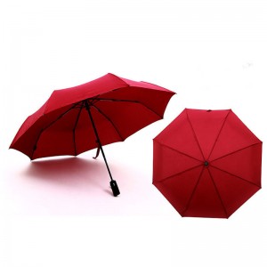 Compact red color fully automatic foldable umbrellas