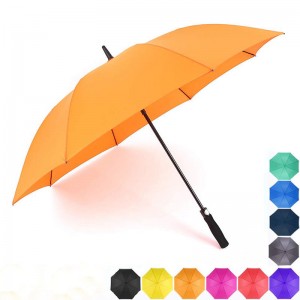 140cmArc  yellow Automatic Open Waterproof golf Umbrellas