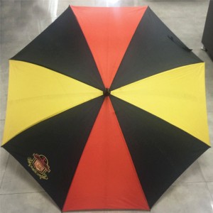 Custom Windproof Manual Open single layer golf umbrellas with logo printed Multiple Colors