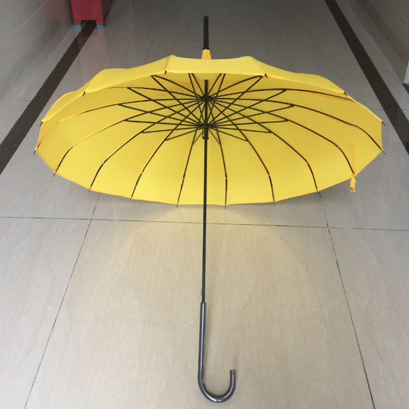 2019 High quality Stylish oriental lady love beautiful yellow straight Custom wedding pagoda umbrella wholesale