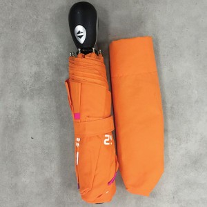 Travel Umbrella Office Auto Open Close Compact Umbrella Windproof Sun & Rain Umbrella Orange