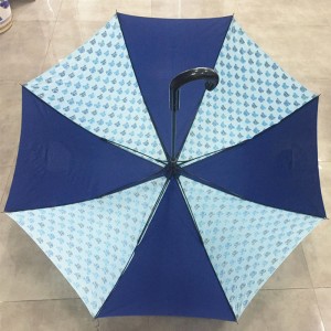 Colourful printed Art Fashion Umbrella Windproof Stick Straight Strong Rain Umbrellas for Men and Women