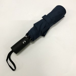 Custom Automatic Opening and Closing Logo All Over Print Folding Umbrella Black