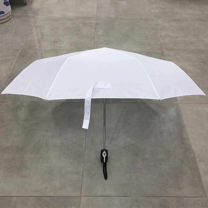 Guaranteed quality Mens Ladies Cheap Auto open auto close Small Pocket Telescope folding white Umbrella with logo printing