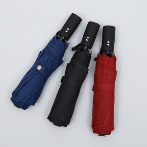 Compact red color fully automatic foldable umbrellas
