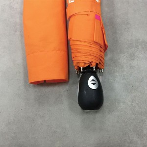 Travel Umbrella Office Auto Open Close Compact Umbrella Windproof Sun & Rain Umbrella Orange