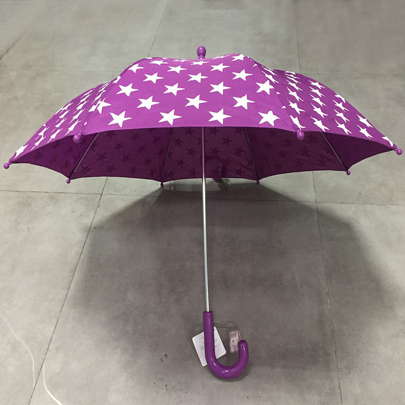 Wholesale cheap custom print stars High quality fashion popular purple children umbrella from made in China