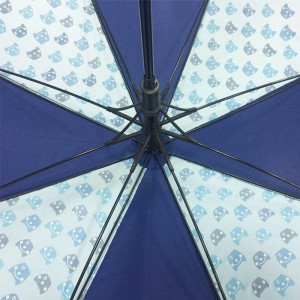 Colourful printed Art Fashion Umbrella Windproof Stick Straight Strong Rain Umbrellas for Men and Women