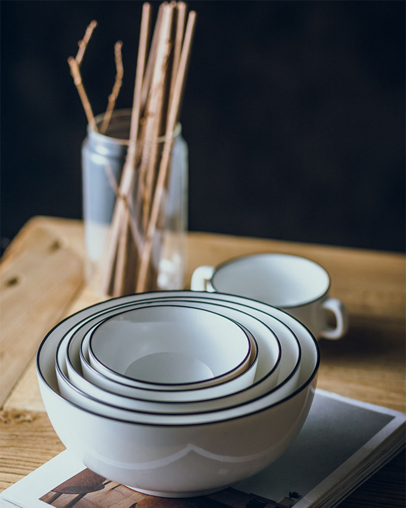 White-Porcelain-Tableware-Mellow-healthy-life-bowl