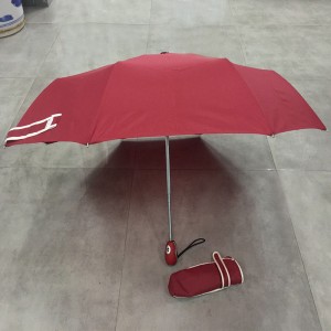 Wind Resistant Travel Compact Umbrella Custom fashion Folding Umbrella for Men Women (Red)