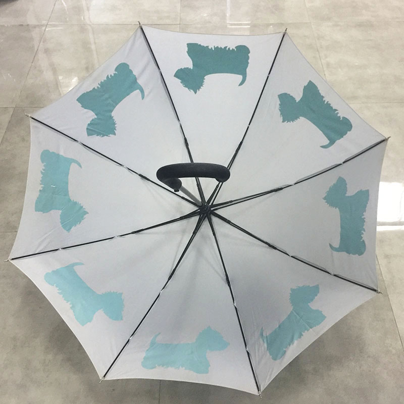 Custom-print-dog-straight-umbrella