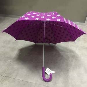 Wholesale cheap custom print stars High quality fashion popular purple children umbrella from made in China